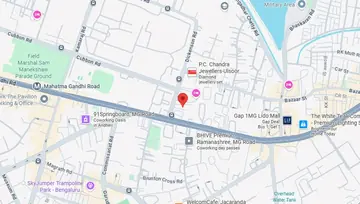 Location of Awfis The Estate Building Co-Working space in MG Road, Bangalore - Image 286353