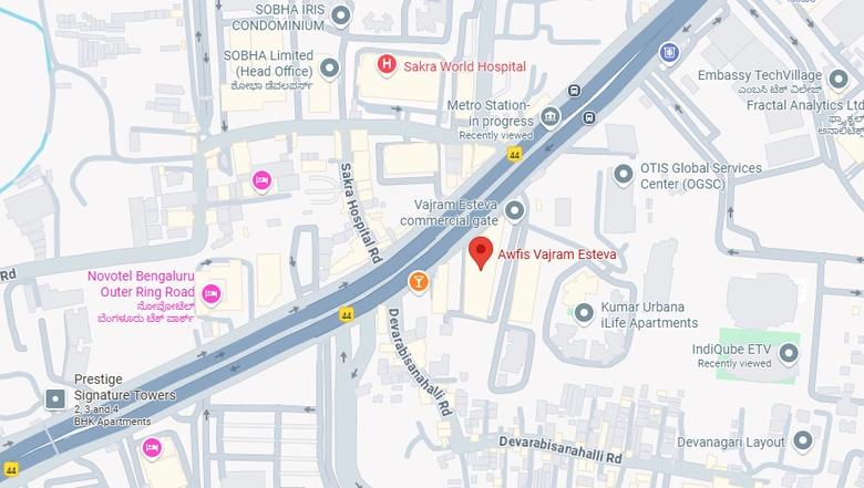 Location of Coworking Space in Awfis Vajram Esteva, Bellandur - Image 286362