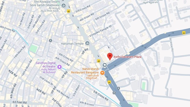 Location of Coworking Space in Awfis Davanam Plaza, Hosur Road - Image 286200