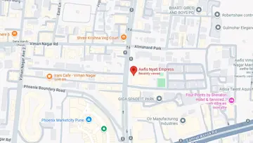 Location of Awfis Nyati Empress Co-Working space in Viman Nagar, Pune - Image 285550