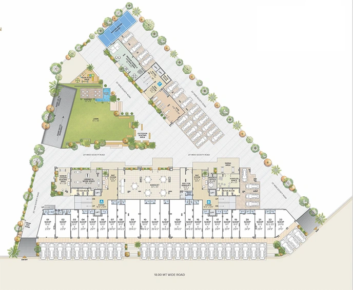 Master Plan of Kailasa Crestview in Sargasan, Gandhinagar - Image 283597