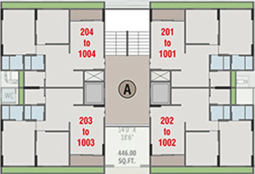 Floor Plan of Pal Swagatam Exotica in Hanspura, Ahmedabad - Image 283632