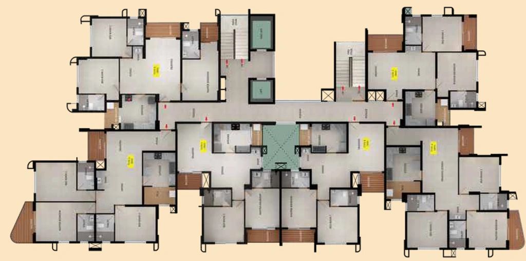 Floor Plan of Asset Butterflies in Kakkanad, Kochi - Image 283911