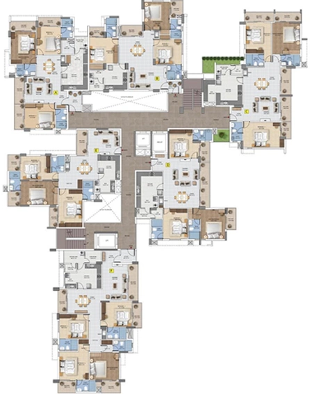 Floor Plan of Veegaland Casabella in Kakkanad, Kochi - Image 283938