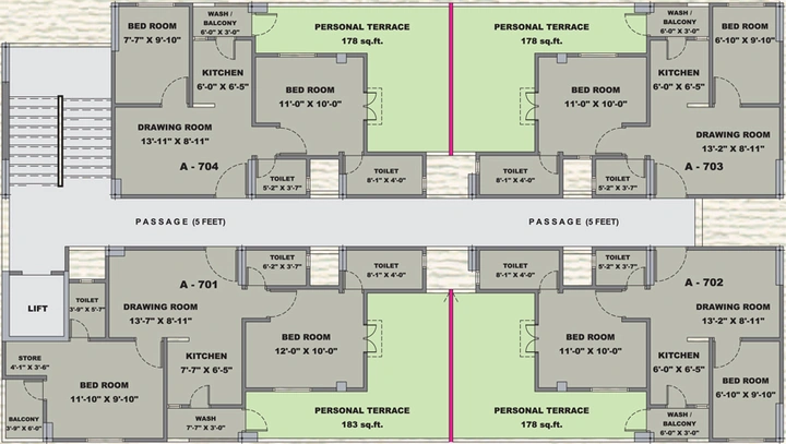Floor Plan of Omshanti Gold Plus 2 in Vatva, Ahmedabad - Image 283978