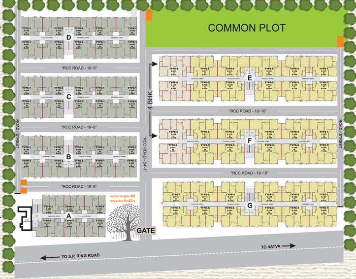 Master Plan of Omshanti Gold Plus 2 in Vatva, Ahmedabad - Image 283979
