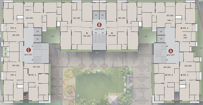 Floor Plan of Satvam Viburnum in Shilaj, Ahmedabad - Image 284123