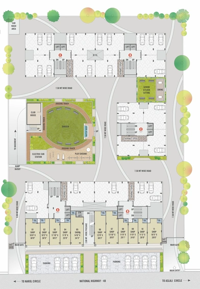 Master Plan of Shyam Grace in Narolgam, Ahmedabad - Image 284183