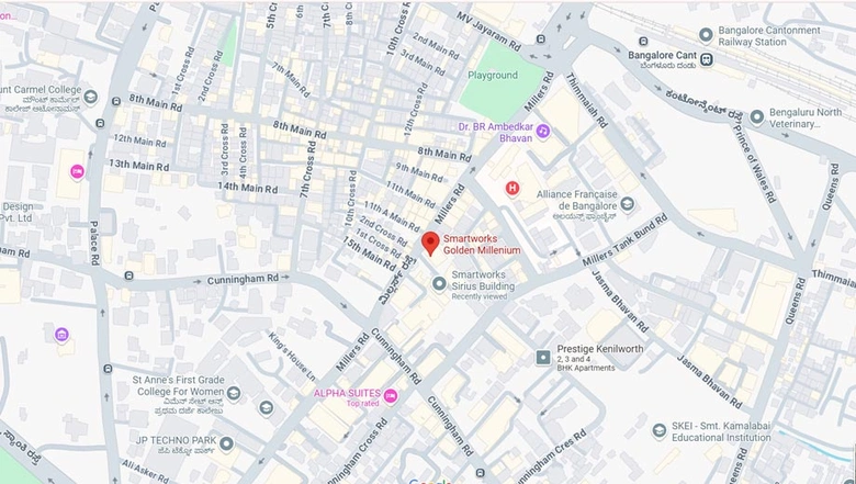 Location of Coworking Space in Smartworks Golden Millennium, Vasanth Nagar - Image 286434
