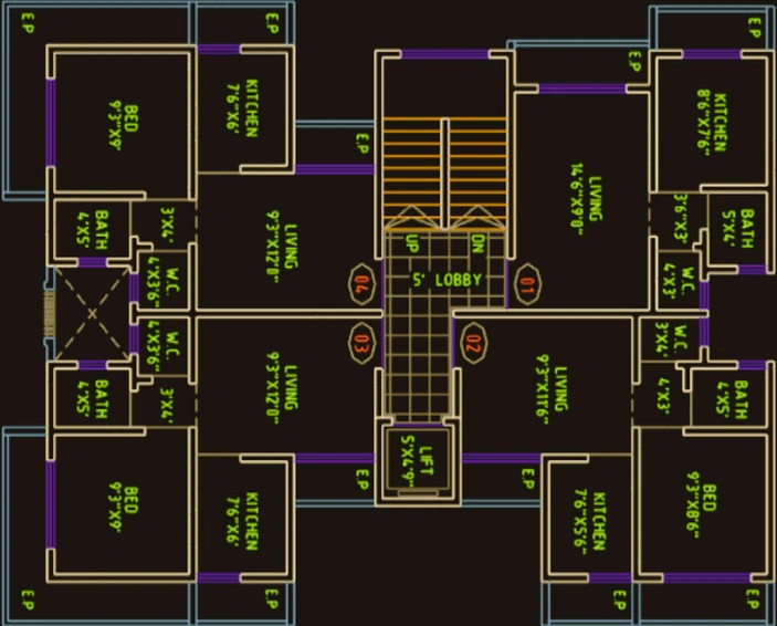 Floor Plan of Adinath Galaxy in Palghar, Palghar - Image 19837
