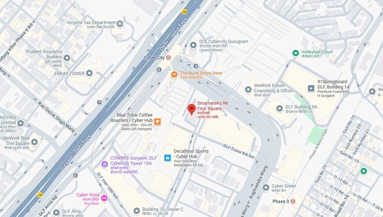 Location of Coworking Space in Smartworks RK Four Square, DLF Phase 2 - Image 286516