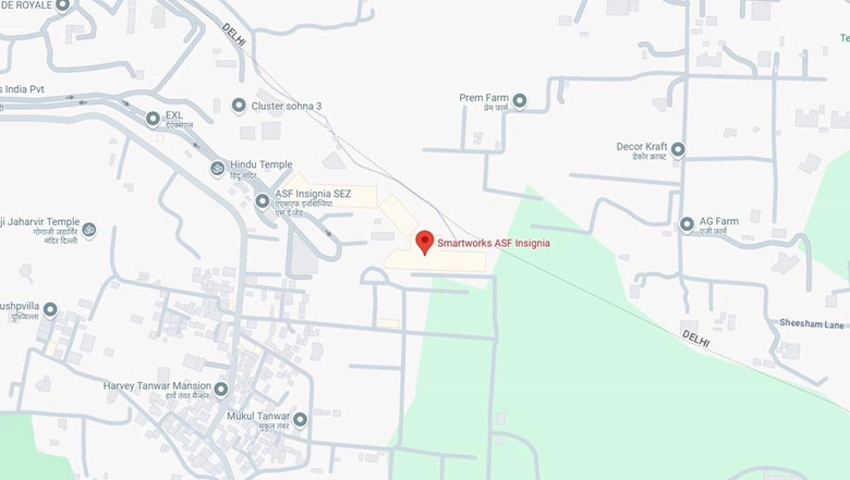 Location of Coworking Space in Smartworks ASF Insignia, Gwal Pahari - Image 286539