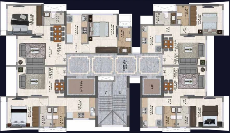 Floor Plan of Aayush Gokul in Chembur East, Mumbai - Image 284617