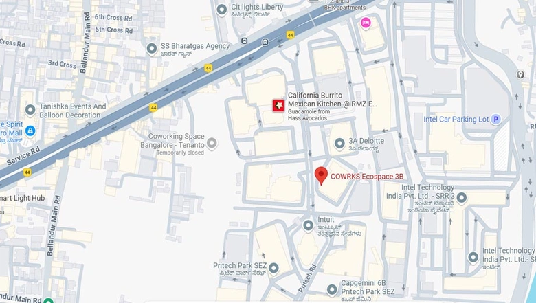 Location of Coworking Space in Cowrks Campus Ecospace 3B, Marathahalli - Image 286736
