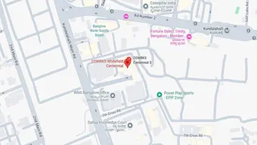 Location of Cowrks Centennial Co-Working space in Brookefield, Bangalore - Image 286751