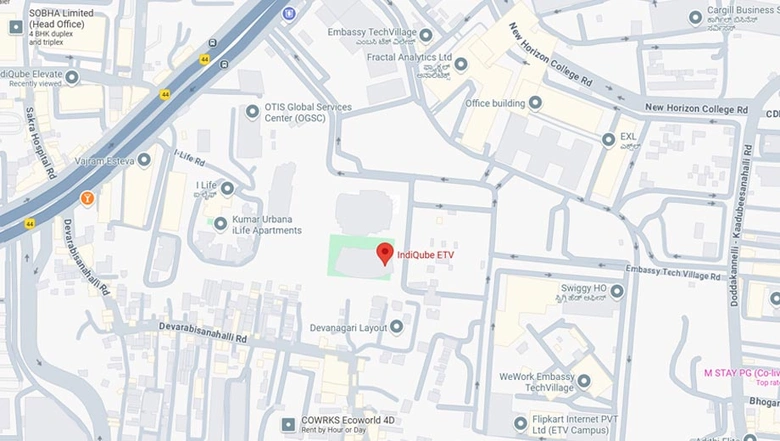 Location of Coworking Space in IndiQube ETV, Outer Ring Road - Image 285958