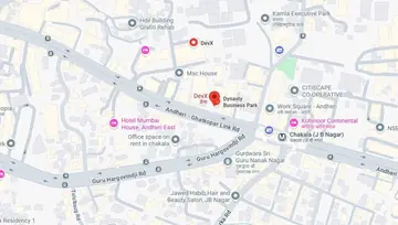 Location of DevX Dynasty Business Park Co-Working space in Andheri East, Mumbai - Image 286640