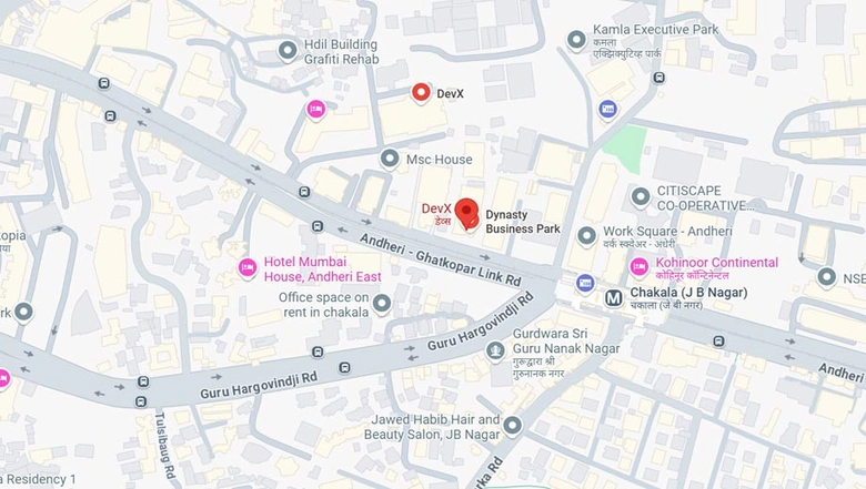 Location of Coworking Space in DevX Dynasty Business Park, Andheri East - Image 286640