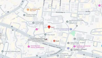 Location of DevX 215 Atrium Co-Working space in Vile Parle West, Mumbai - Image 286620