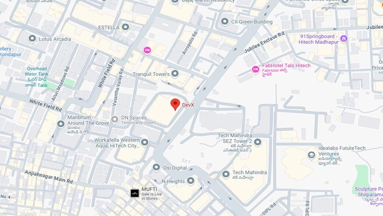 Location of Coworking Space in DevX Purva Summit, Hitech City - Image 286614