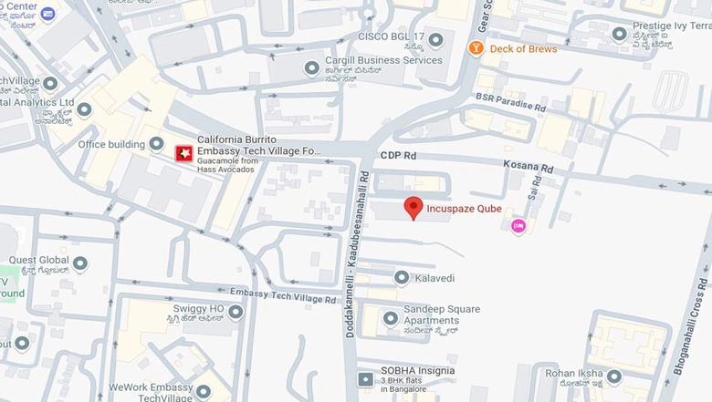 Location of Coworking Space in Incuspaze Qube, Outer Ring Road - Image 287700