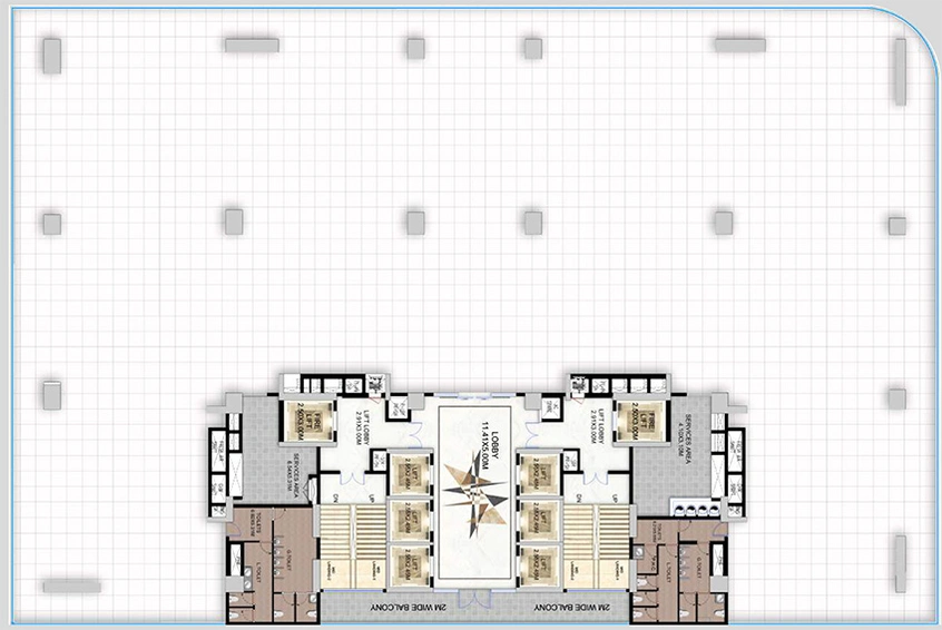 Floor Plan of Pranava One Hyderabad in Somajiguda, Hyderabad - Image 287644