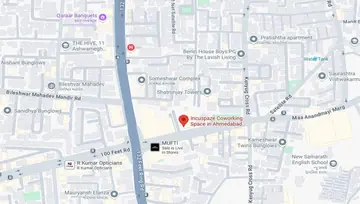 Location of Incuspaze Shilp Zaveri Co-Working space in Shyamal, Ahmedabad - Image 287776