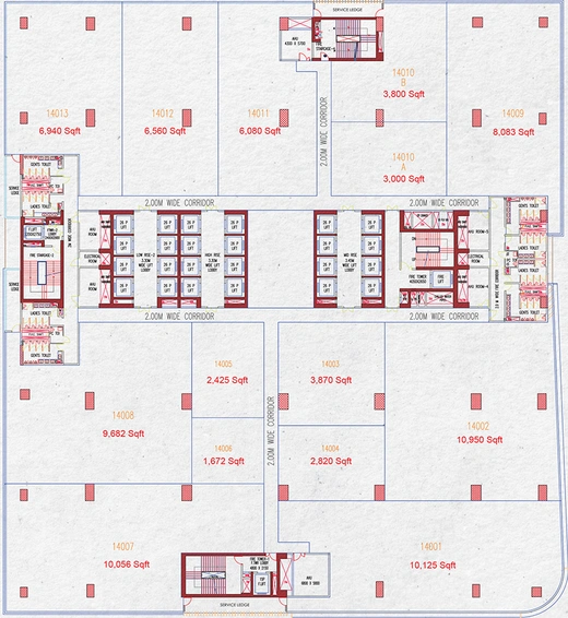 Floor Plan of R One Diamond Towers in Financial District, Hyderabad - Image 287707