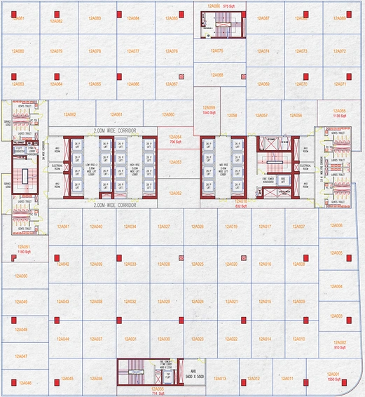 Floor Plan of R One Diamond Towers in Financial District, Hyderabad - Image 287708