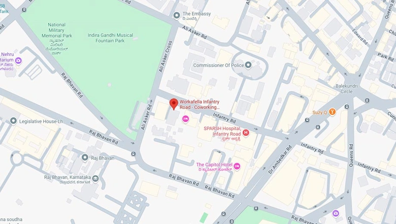 Location of Coworking Space in Workafella Infantry Road, Vasanth Nagar - Image 288419