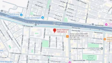 Location of BHIVE Platinum HSR Sector 6 Co-Working space in HSR Layout, Bangalore - Image 288193
