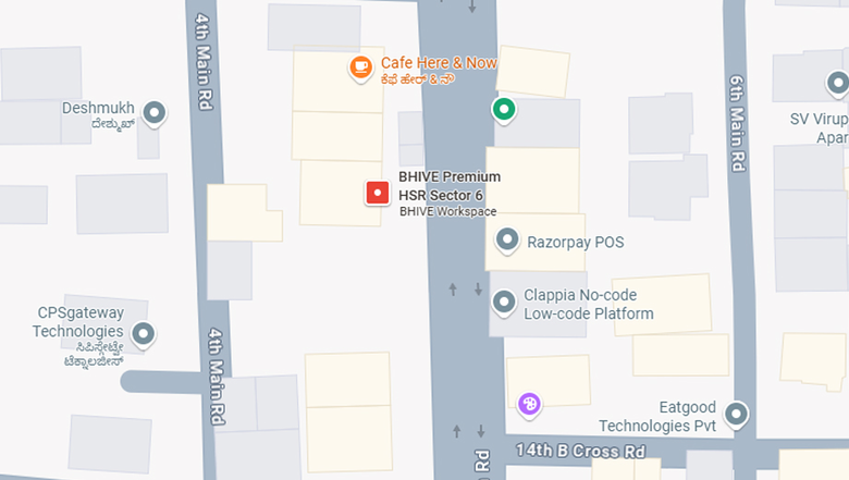Location of Coworking Space in BHIVE Premium HSR Sector 6, HSR Layout - Image 288212