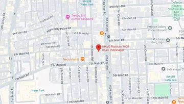 Location of BHIVE Platinum 100ft Road Co-Working space in Indiranagar, Bangalore - Image 288467