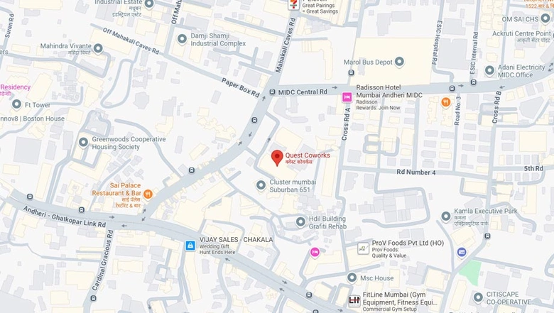 Location of Coworking Space in Quest Coworks Technopolis Knowledge Park, Andheri East - Image 288830