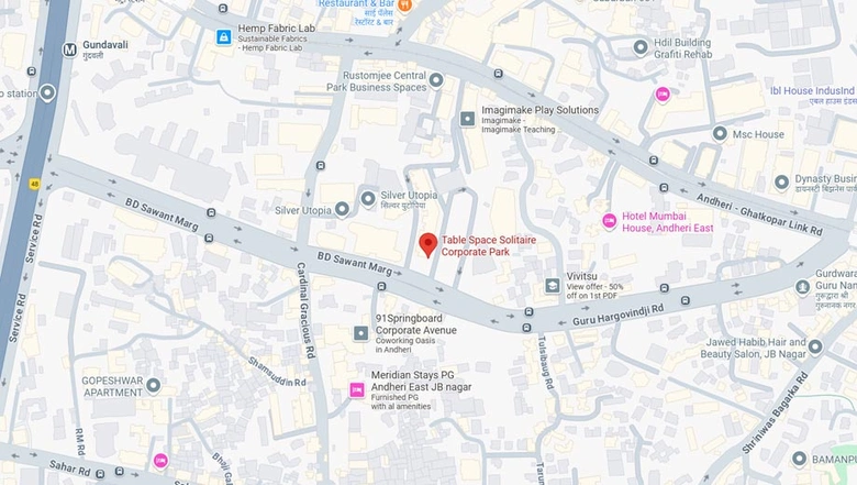 Location of Coworking Space in Table Space Solitaire Corporate Park, Andheri East - Image 289304
