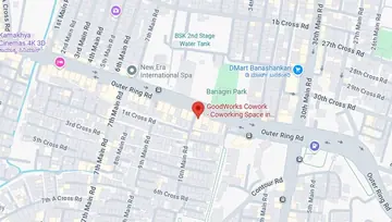 Location of GoodWorks Cowork Banashankari Co-Working space in Banashankari, Bangalore - Image 289199