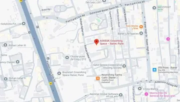 Location of Kodesk Coworking Vasukamal Express Co-Working space in Baner, Pune - Image 289279