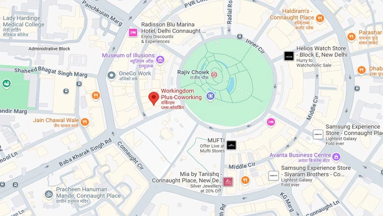 Location of Coworking Space in Workingdom Plus, Connaught Place - Image 289427