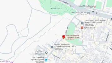 Location of Spacetime Saket Co-Working space in Saket, New Delhi - Image 289565