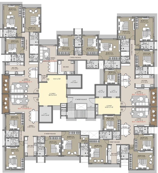 Floor Plan of Om Navkar Shatrunjay in Andheri West, Mumbai - Image 289802