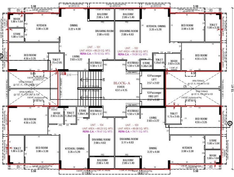 Floor Plan of Shatranj Brookstone in Shilaj, Ahmedabad - Image 289910