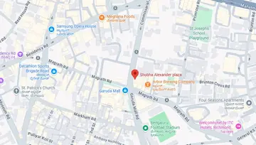 Location of ClayWorks CBD Co-Working space in MG Road, Bangalore - Image 290040