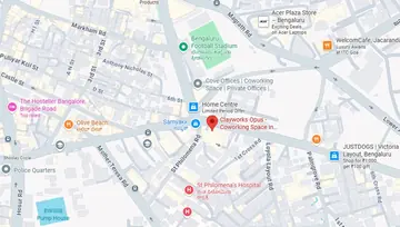 Location of ClayWorks Adarsh Opus Co-Working space in Indiranagar, Bangalore - Image 290066
