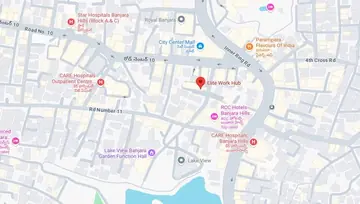 Location of Elite Work Hub MB Towers Co-Working space in Banjara Hills, Hyderabad - Image 290169