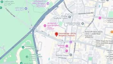 Location of CorporatEdge UB City Co-Working space in Ashok Nagar, Bangalore - Image 290193