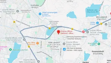Location of Enzyme Diamond Co-Working space in HSR Layout, Bangalore - Image 290287