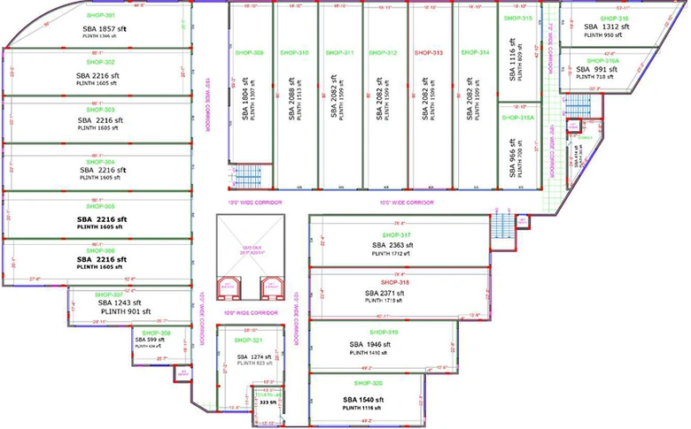 Floor Plan of Fairmount Fortune One in Sanath Nagar, Hyderabad - Image 290520