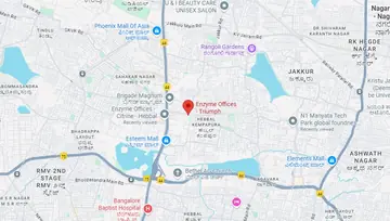 Location of Enzyme Triumph Co-Working space in Hebbal, Bangalore - Image 290608