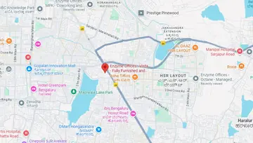 Location of Enzyme Vista Silkboard Co-Working space in Sarjapur Road, Bangalore - Image 290640