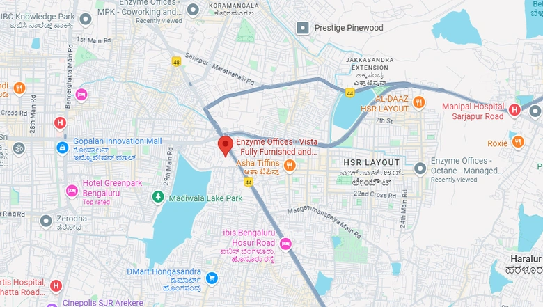 Location of Coworking Space in Enzyme Vista Silkboard, Sarjapur Road - Image 290640